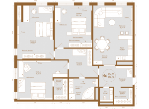 4-комн. · 166.4 м²