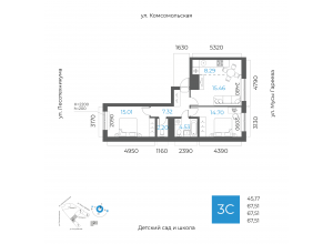 3-комн. · 67,5 м²