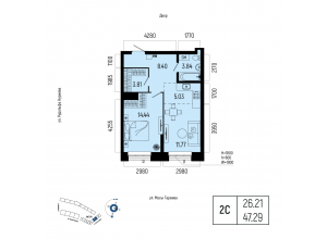 2-комн. · 47,3 м²
