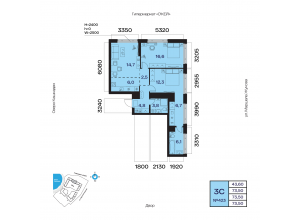 3-комн. · 73,5 м²