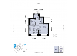 1-комн. · 36,8 м²