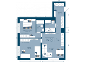 3-комн. · 63.5 м²