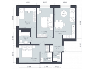 4-комн. · 76.8 м²