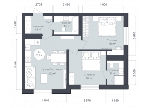 3-комн. · 60.2 м²