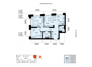 3-комн. · 60,2 м²
