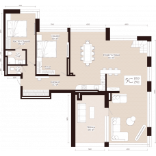 Планировка: 5-комн. квартира, 229.9 м²
