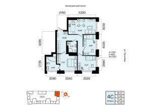 4-комн. · 72,4 м²