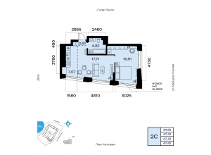 2-комн. · 47,4 м²