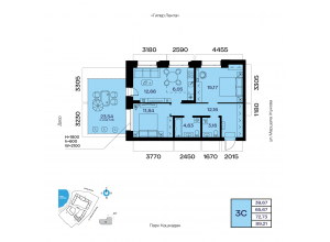 3-комн. · 72,7 м²