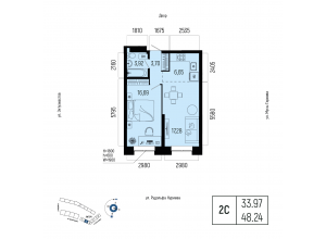 2-комн. · 48,2 м²
