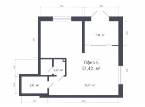 Студия · 51.4 м²