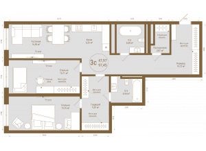3-комн. · 97.5 м²