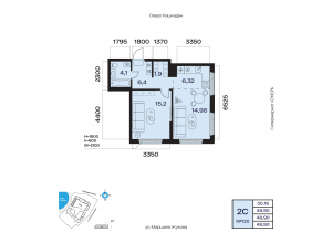 2-комн. · 48,9 м²