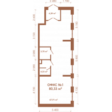 Планировка: Студия, 80.3 м²