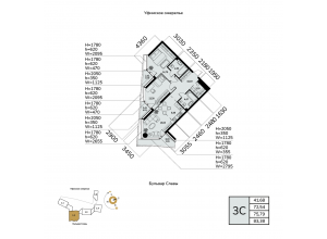3-комн. · 75,8 м²