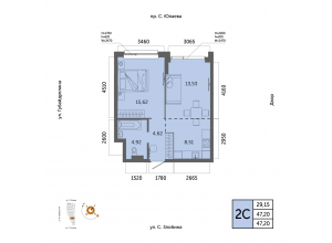 2-комн. · 47,2 м²