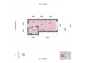 1-комн. 27,8 м² — Урбаника