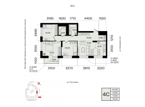 4-комн. · 73,9 м²
