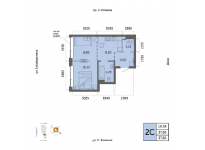 2-комн. · 37,9 м²