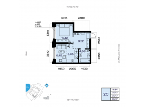 2-комн. · 35,5 м²