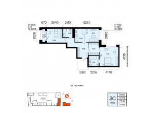 3-комн. · 73,8 м²