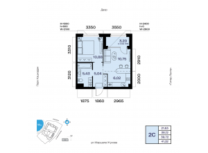2-комн. · 39,7 м²
