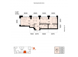 2-комн. · 52,7 м²
