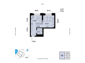 1-комн. · 37,1 м²