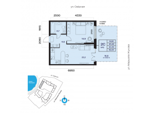 2-комн. · 50,4 м²