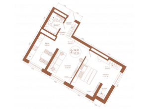 2-комн. · 52.3 м²