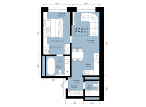 2-комн. · 41.5 м²