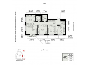4-комн. · 73,4 м²