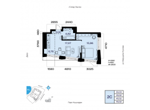 2-комн. · 45,5 м²