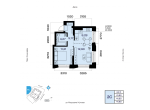 2-комн. · 41,8 м²