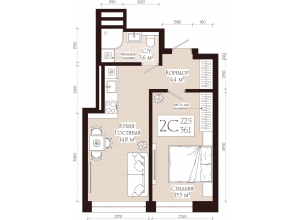 2-комн. · 36.1 м²