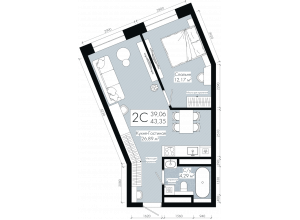 2-комн. · 43.4 м²