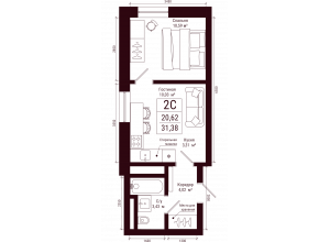 2-комн. · 31.4 м²