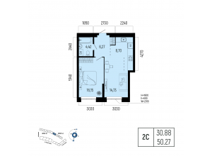 2-комн. · 50,3 м²