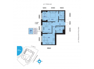 2-комн. · 56,5 м²