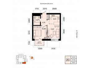 2-комн. · 38,2 м²