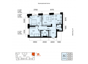 3-комн. · 60,2 м²